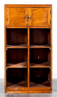 * An American Mahogany Console Cabinet Height 52 x width 28 x depth 15 3/4 inches.