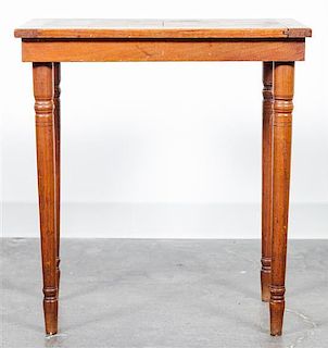 * An American Inlaid Games Table Height 26 x width 24 x depth 16 inches.