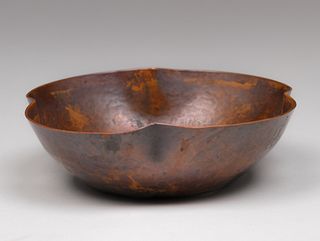 John Joseph Brennan â€“ Flint, MI â€“ Hammered Copper Bowl c1920s