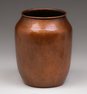 Dirk van Erp Hammered Copper Vase c1920