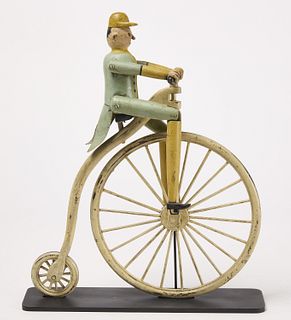 Whirligig-Man Riding High-Wheel Bicycle
