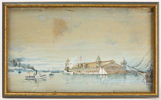 Ellis Island Watercolor 1892