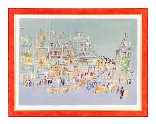 Jean Dufy, (French, 1888-1964), Place Pigalle, la nuit, c. 1960