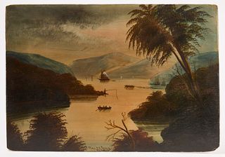Hudson River Over Mantle Painting