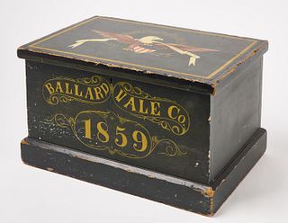 Painted Box with Eagle Dated 1859