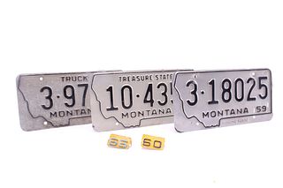 Montana Prison Made License Plates c. 1959-1966