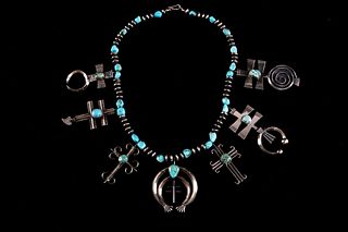 Armand American Horse Silver Turquoise Necklace