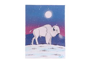 Dau-Law-Taine Kiowa White Buffalo Painting 2021