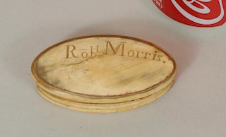 Early American Carved Horn Snuff Box