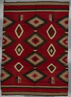 Navajo Transitional Weaving with Crosses