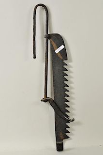 Early Wrought Iron Saw Tooth Trammel