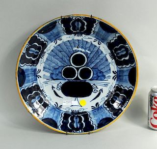 Dutch Delft Blue & White Bowl, Signed