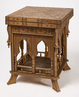 Anglo Indian Inlaid Game Table