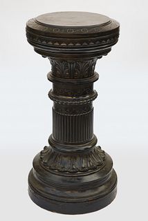 Fine Ebonized Pedestal with Rotating Top