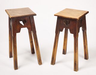 Pair of Arts and Crafts Side Tables