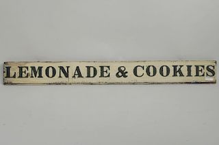 Folk Art "Lemonade & Cookies" Painted Trade Sign