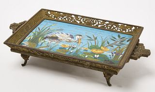 Fine Chinese Cloisonne Tray