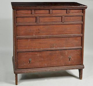 William & Mary One Drawer Painted Blanket Chest