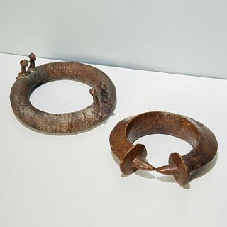 Yoruba Peoples, fine torque collar and altar ring