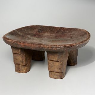 Sunufo Peoples, large wooden stool