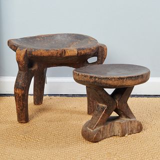 Nyamwezi and Tonga Peoples, (2) wood stools