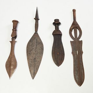 Kuba, Poto and Kota Peoples, (4) swords