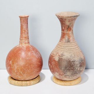 Djenne Culture, (2) fine terracotta vessels