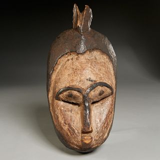 African carved tribal mask, ex-museum