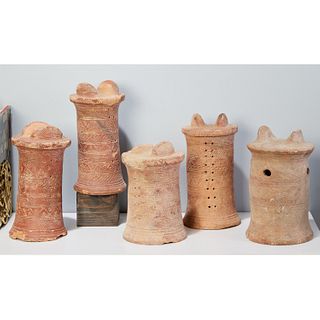 Bozo/Somono Peoples, (5) terracotta containers