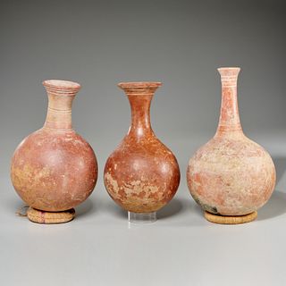 Djenne Culture, (3) large terracotta vessels