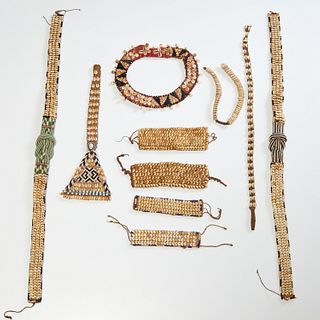 Kuba Peoples, (10) beaded garment items