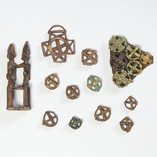 Dogon Peoples, pendants and double figure