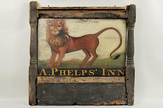 A. Phelps Inn Painted Tavern Sign