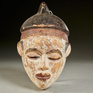 Kongo style polychromed wood mask