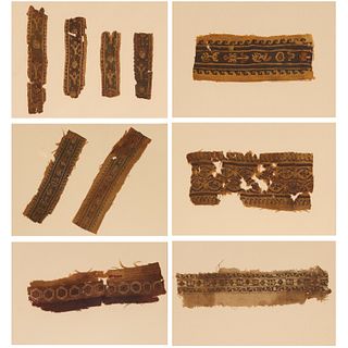 Group (10) Coptic textile border fragments