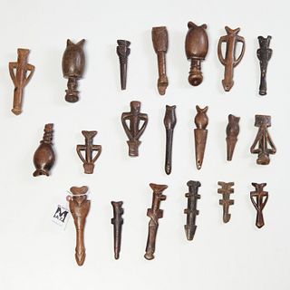 Large collection of small Burkina Faso flutes
