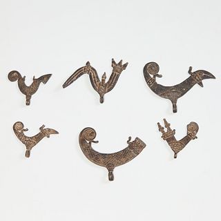 Lobi Peoples, (6) salamander pendants