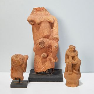 Nok Culture, (3) partial terracotta figures