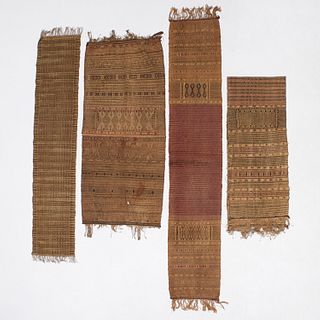 Group (4) vintage Indonesian Batak textiles