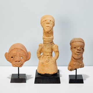 Sokoto Culture, (3) terracotta figures
