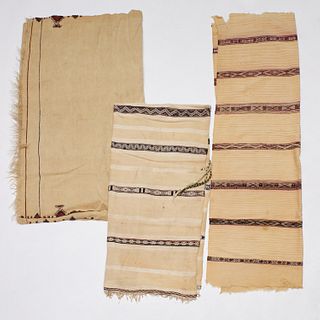 (3) Vintage Moroccan textiles