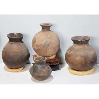 Group (4) Ibo clay vessels