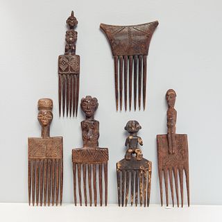 Kuba Peoples, carved wood combs