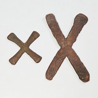 (2) copper Katanga crosses