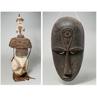 (2) African masks, Ibgo and Eket style