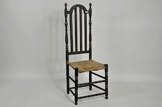 Rush Seated Pilgrim Century Bannister Back Chair