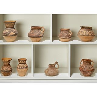 Group (8) Chinese Neolithic style pottery vessels