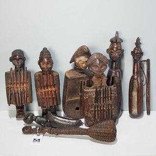 Group (8) African musical instruments