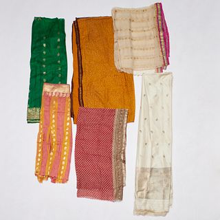 Group vintage Indian silk saris