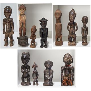 Group (11) carved African style figures